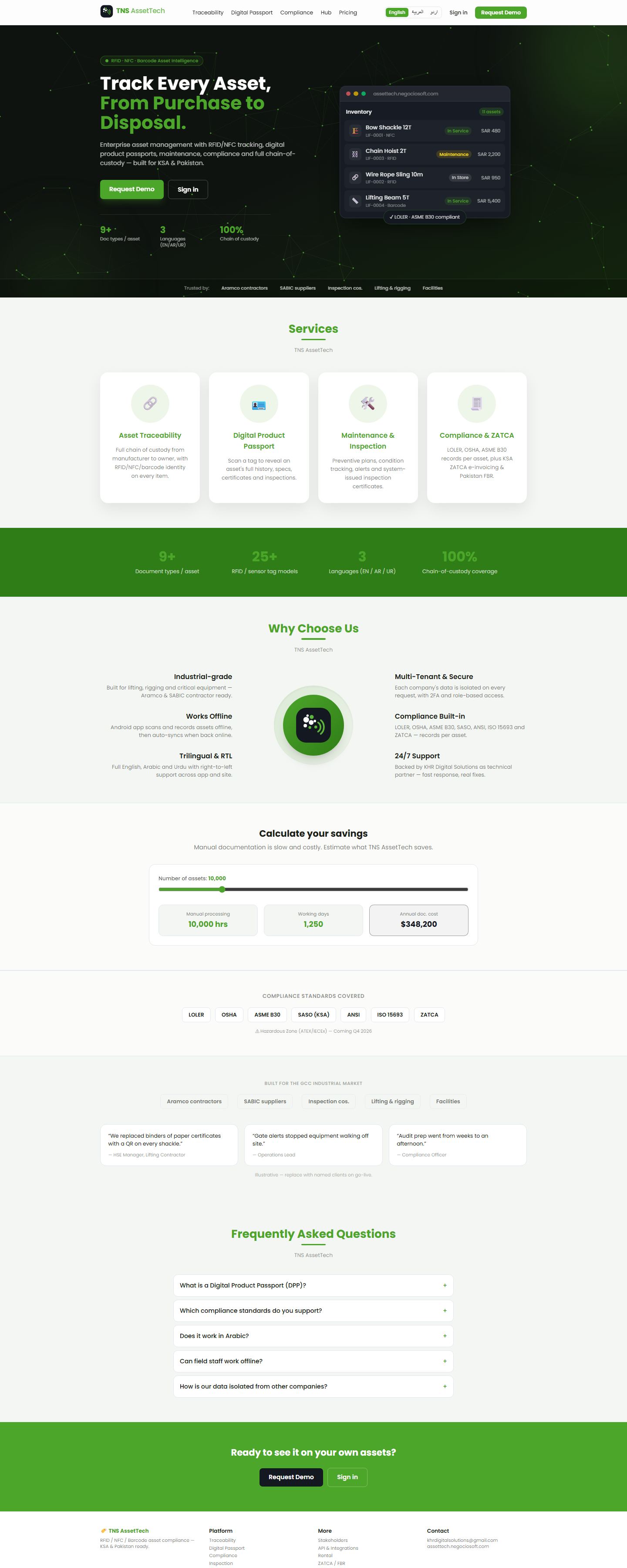 TNS AssetTech desktop