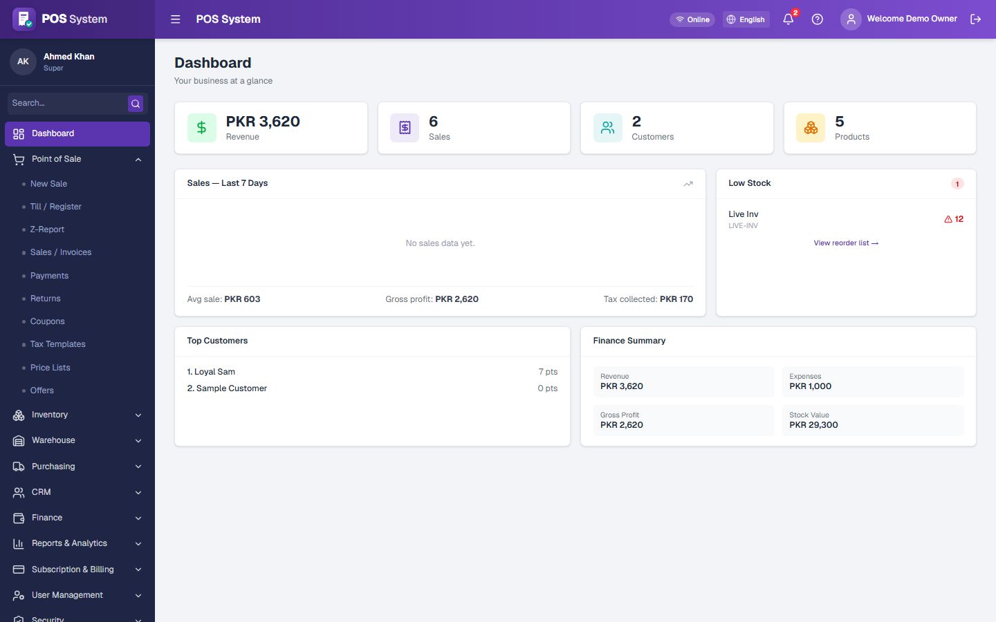 POS System desktop